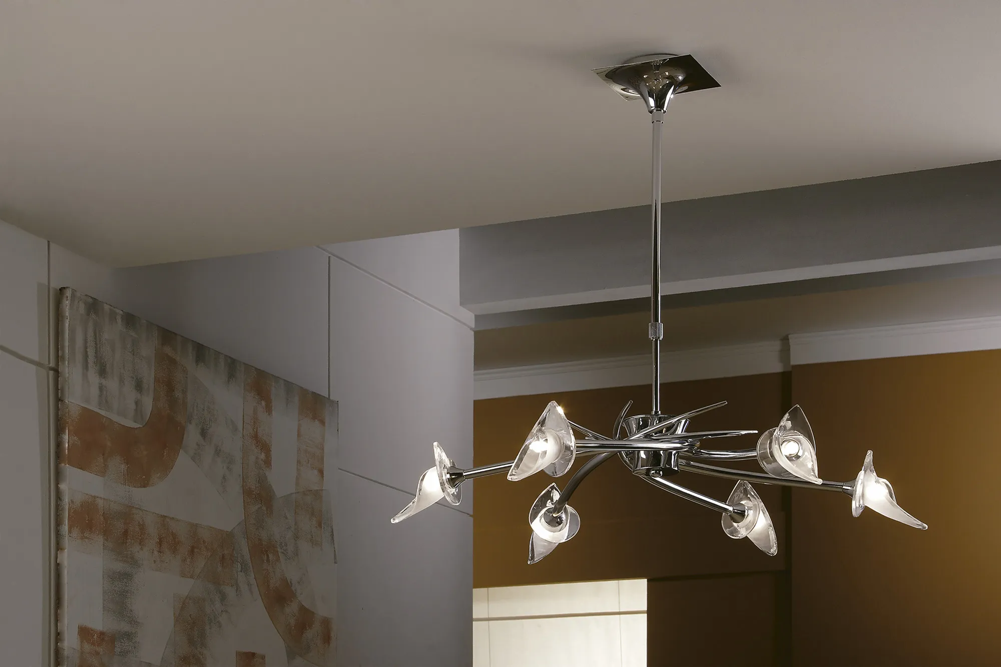 Flavia Polished Chrome Ceiling Lights Mantra Multi Arm Fittings Flavia Polished Chrome Ceiling Lights Mantra Multi Arm Fittings